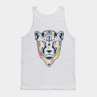 Unique Cheetah Head Tank Top